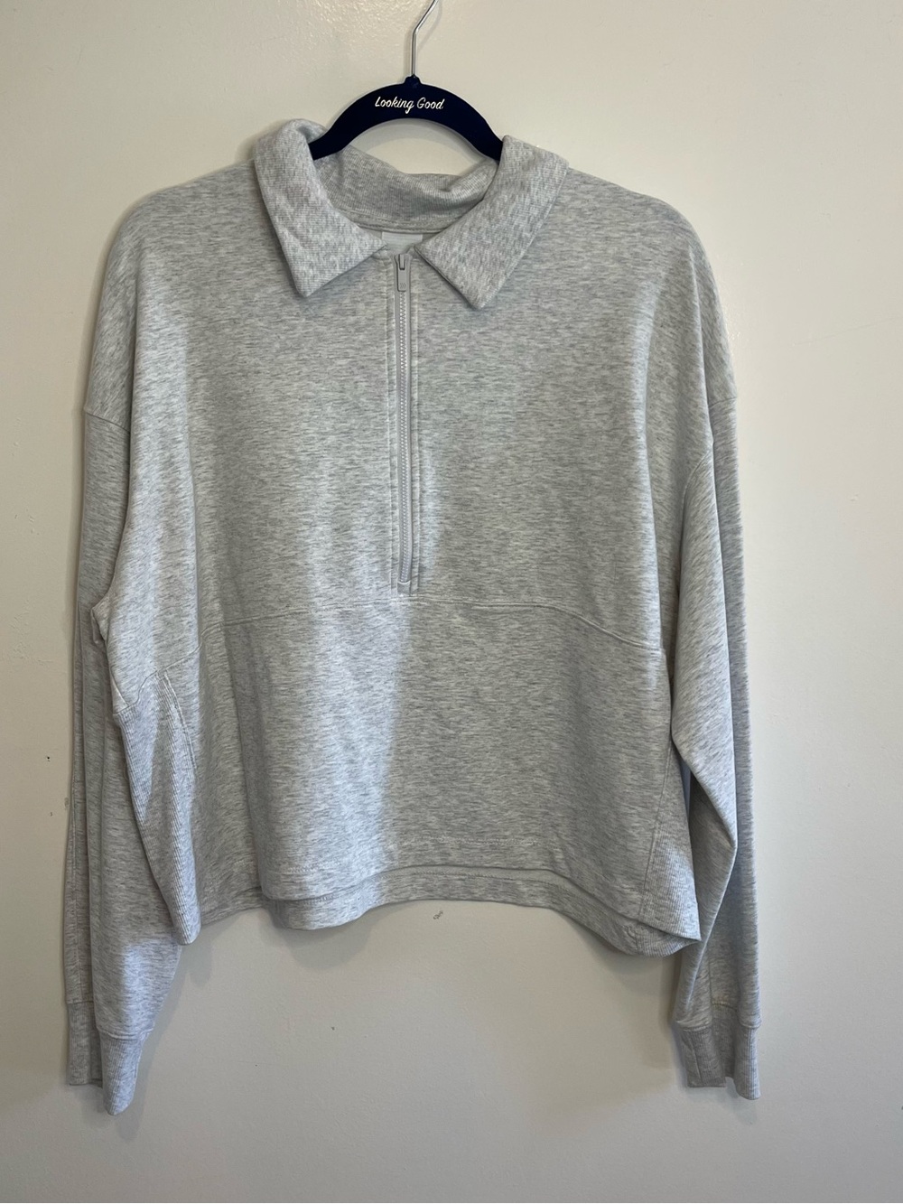 All in Motion Women’s 1/2 Zip Light Sweatshirt Pullover Gray Size Large New